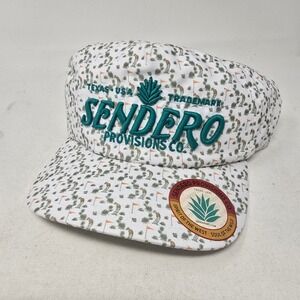 Sendero Provisions Co Texas USA Golf Pattern Snapback Hat Men's White green NEW